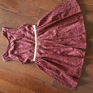 Cat & Jack Sleeveless Crepe Rust And Gold Toddler Dress NWT Sz 5T